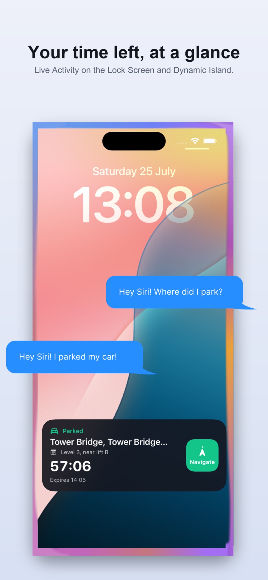 Home Screen and Lock Screen widgets showing time remaining